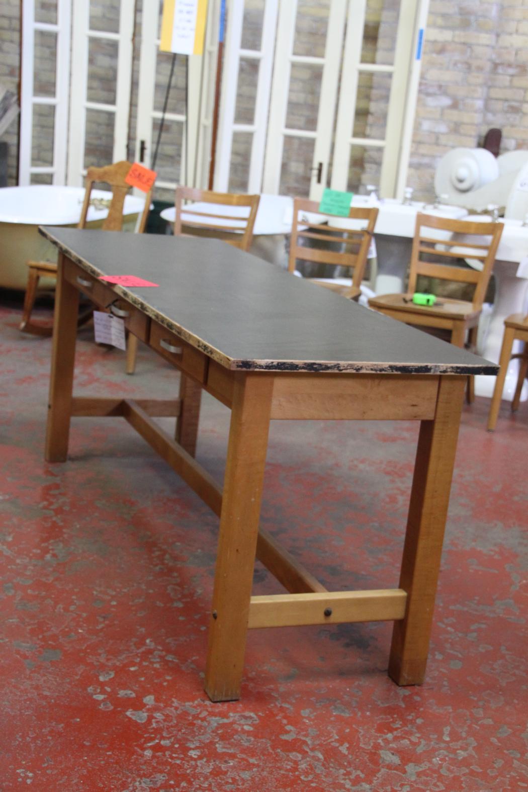 25 OFF Threedrawer maple Science Lab Desk Crescent Moon Antiques and Salvage
