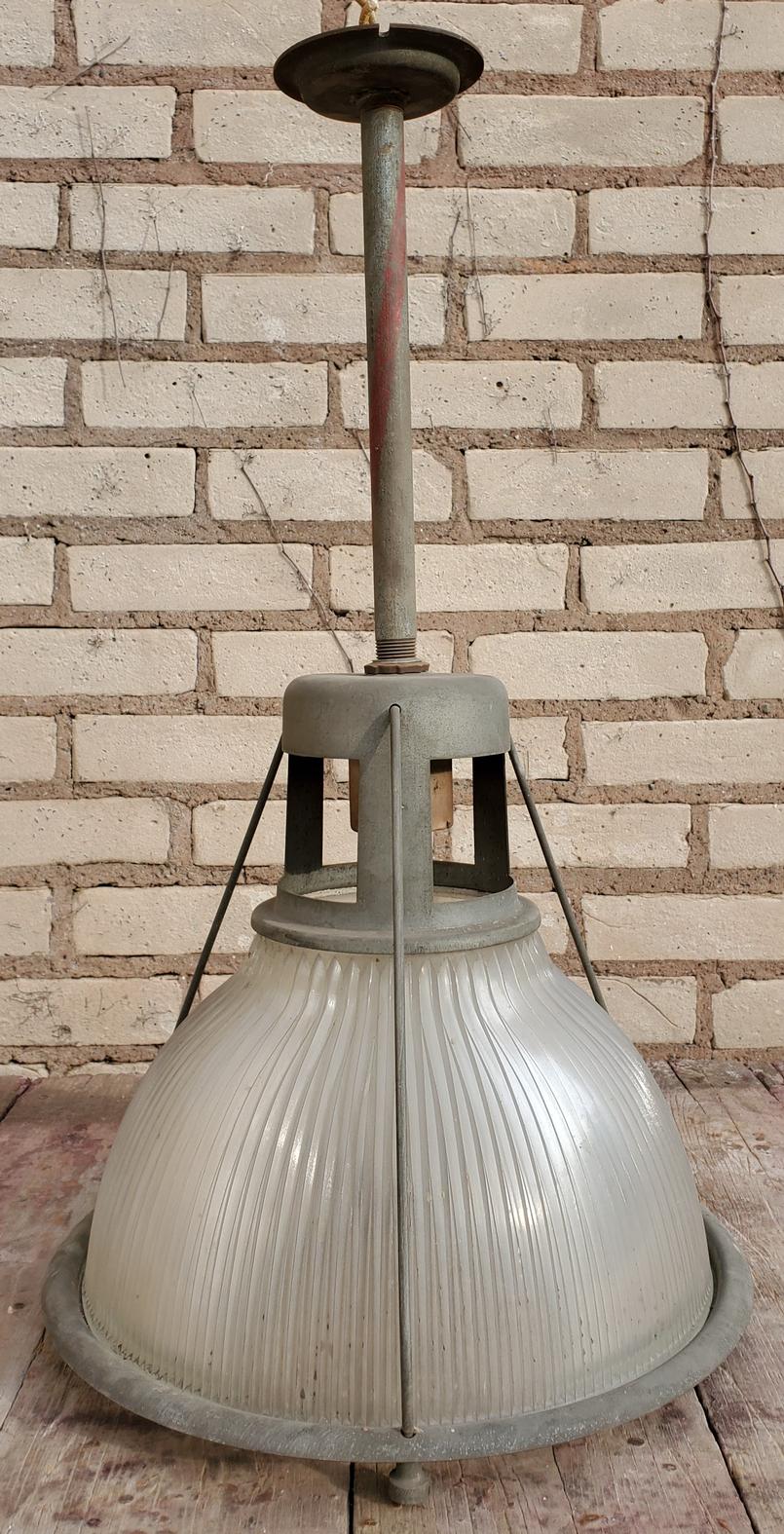 Industrial Holophane Factory Pendant Light Fixture