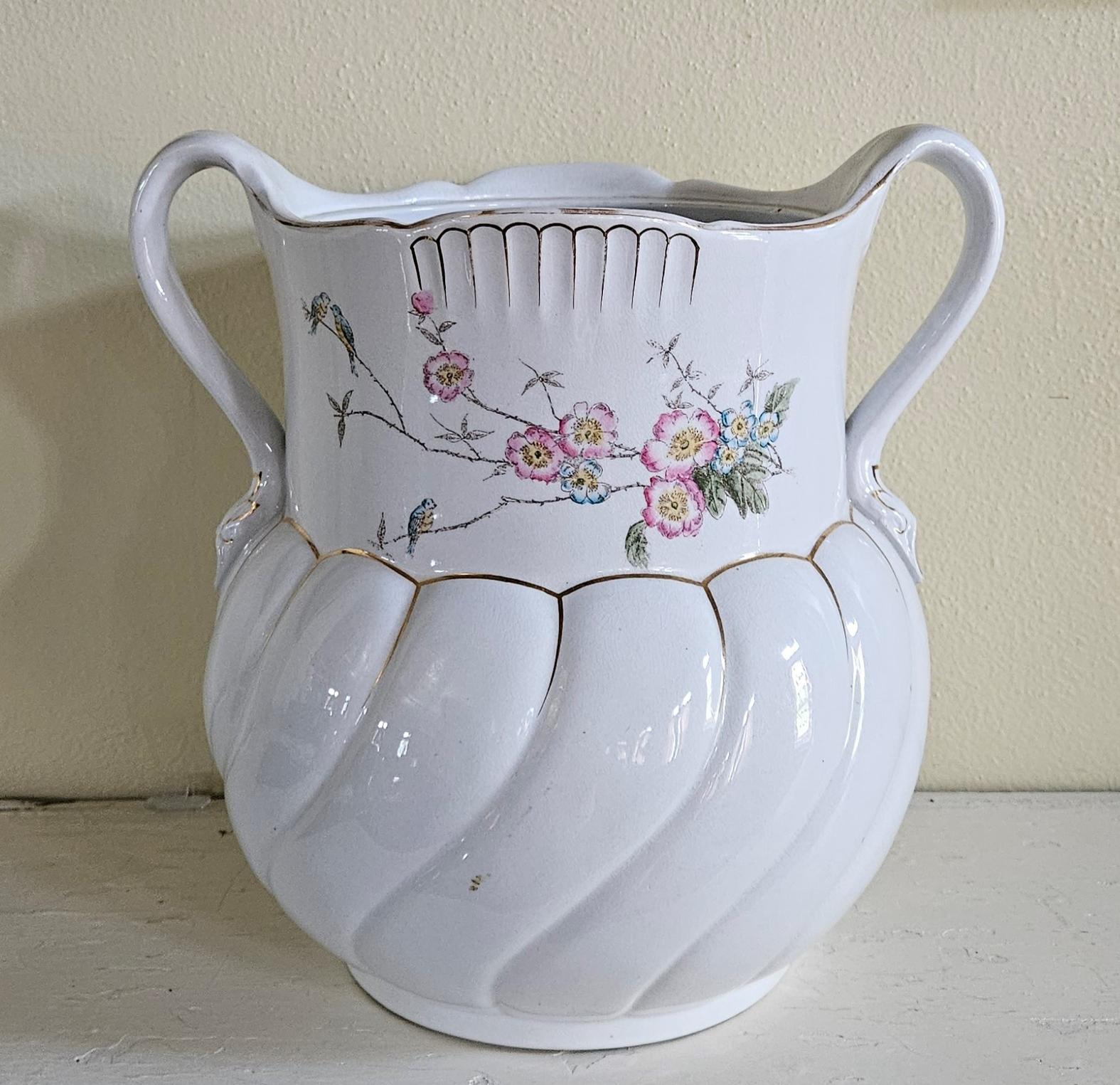 Victorian Porcelain Transferware Pot
