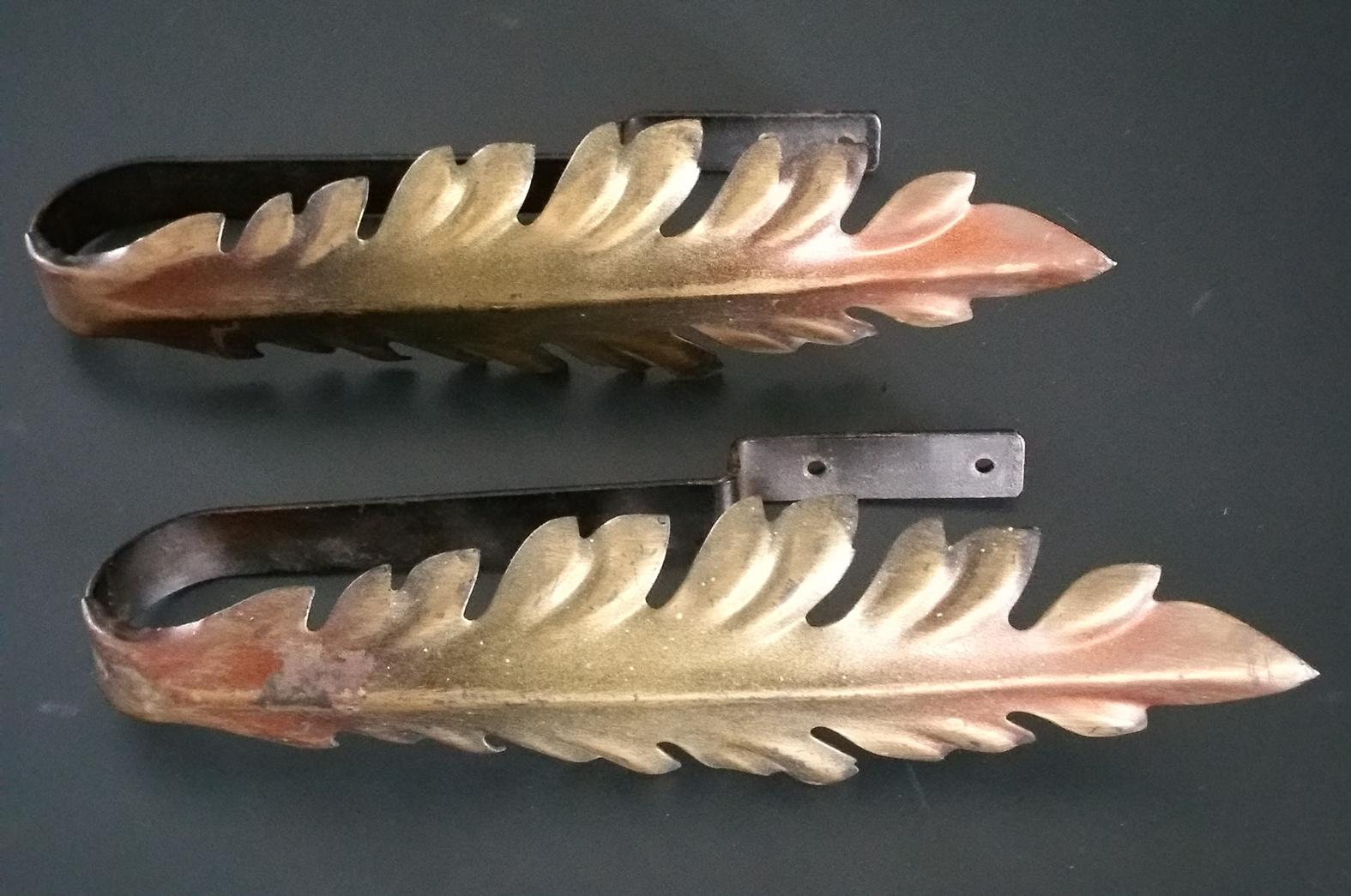 Curated Pair Vintage Drapery Tiebacks 001 Crescent Moon Antiques and