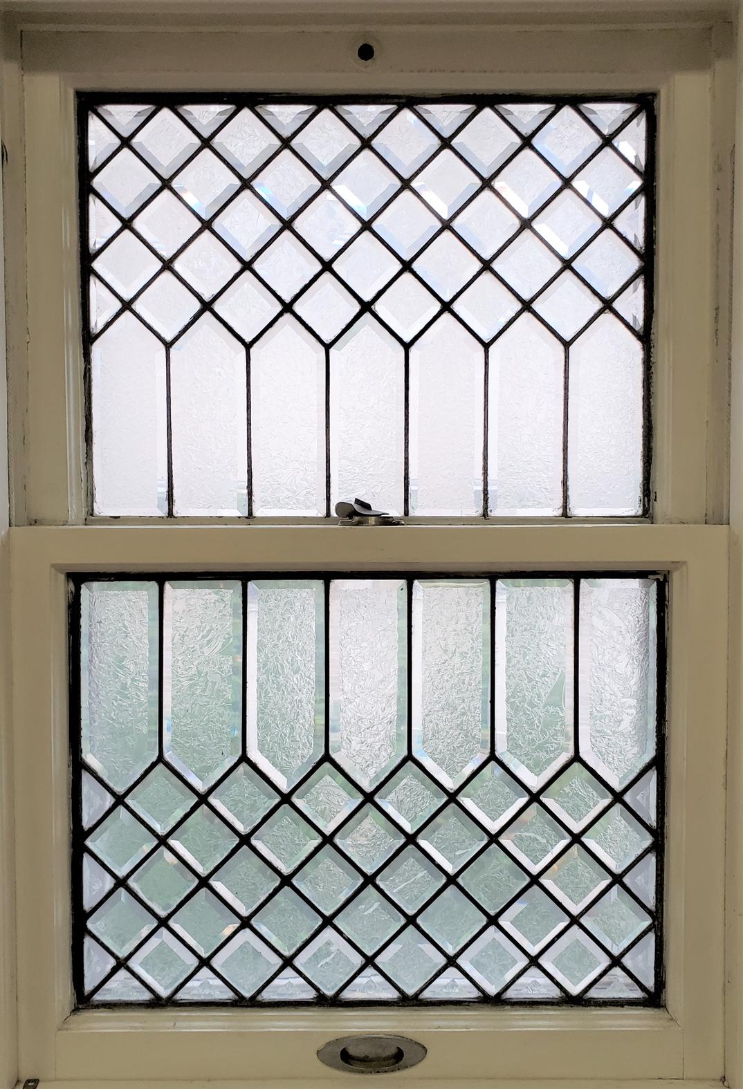 Leaded Etched Glass WIndow-s