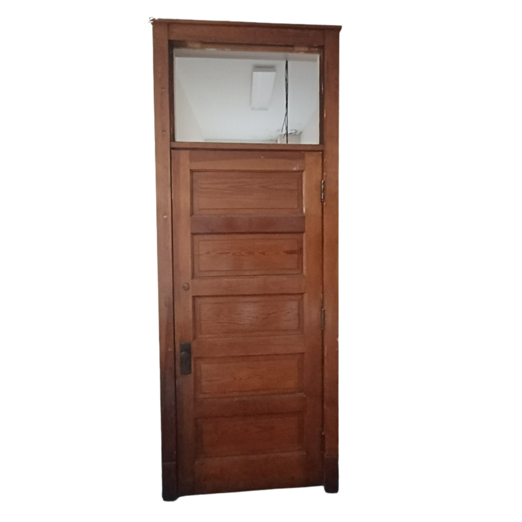 Oak Transom 5 Panel Door