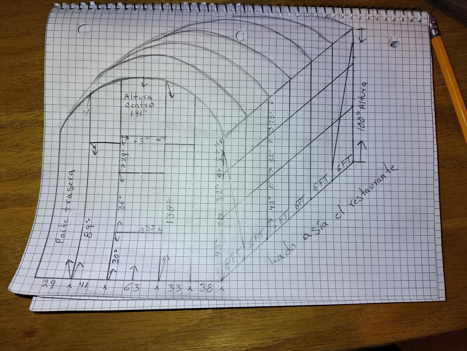 Greenhouse Frame 12'H x 36'L x 17'W 