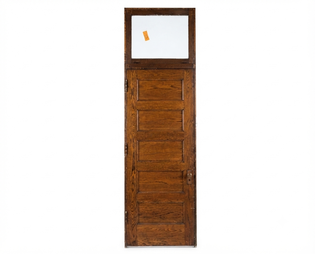 Solid Oak 5 Panel Doors w/ Transom