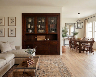 Arts and Crafts Style Mission Oak Buffet & Hutch