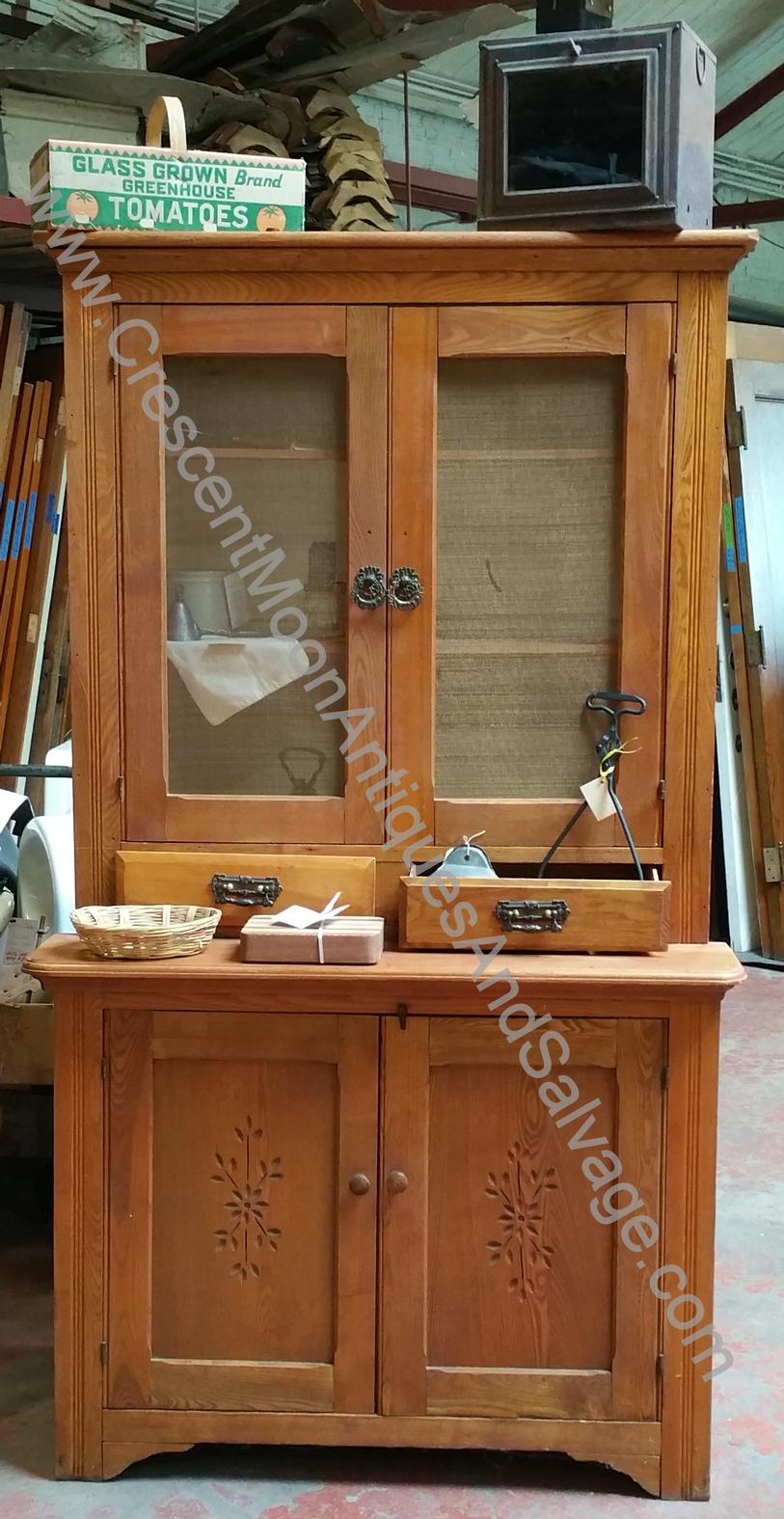 Eastlake spoon carved hutch Crescent Moon Antiques and Salvage