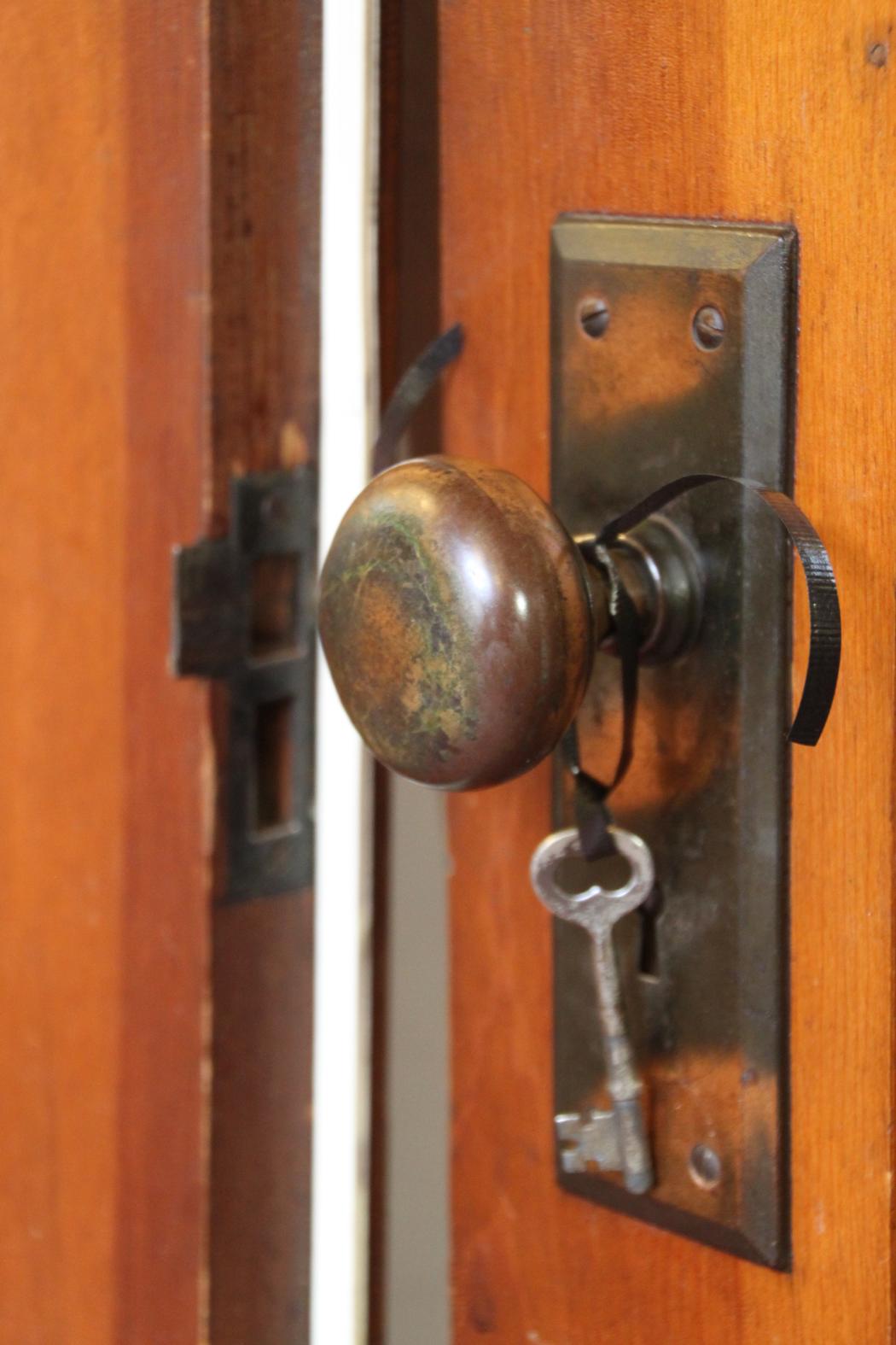 Pair French Doors complete hardware Crescent Moon Antiques and Salvage