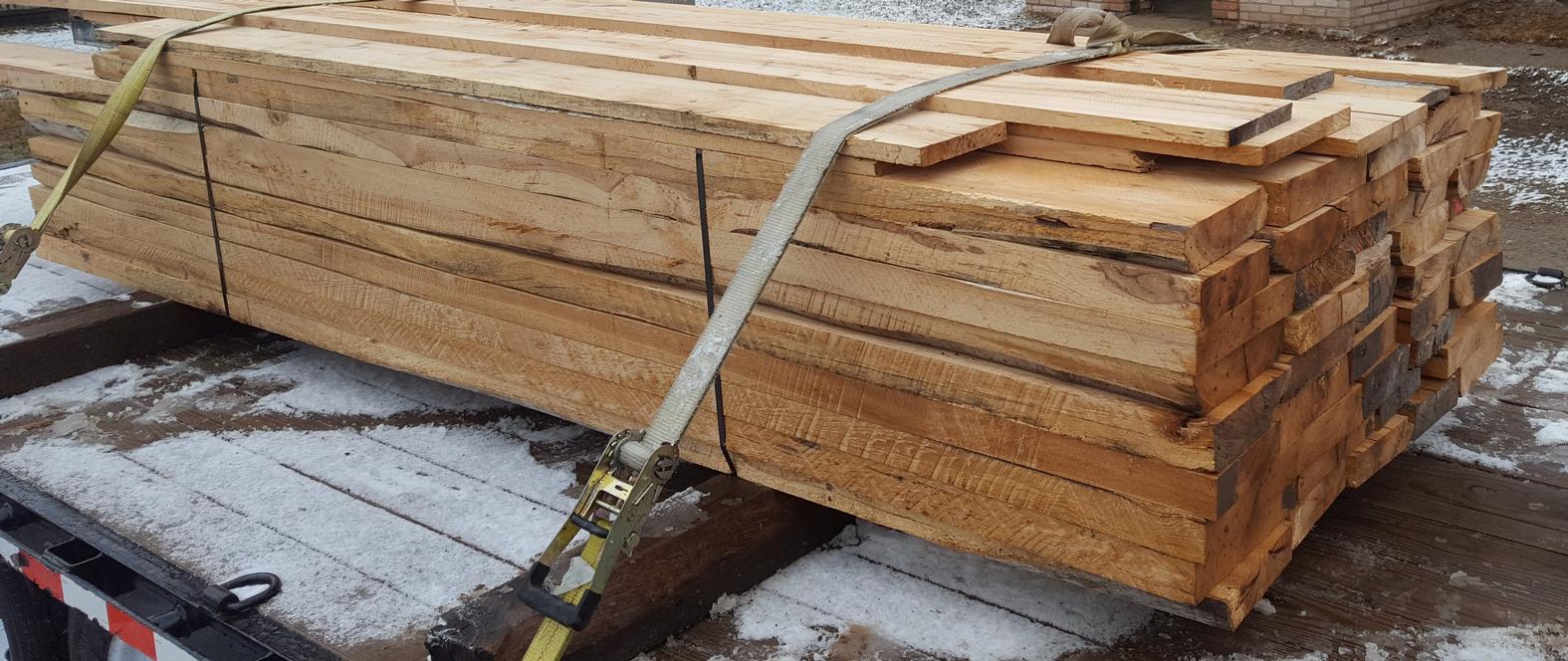 Rock Elm BLANKS sawn from Barn Beams - rare wood species