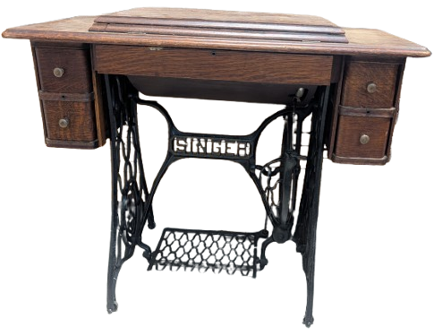 Antique Singer Sewing Machine w/ Cabinet