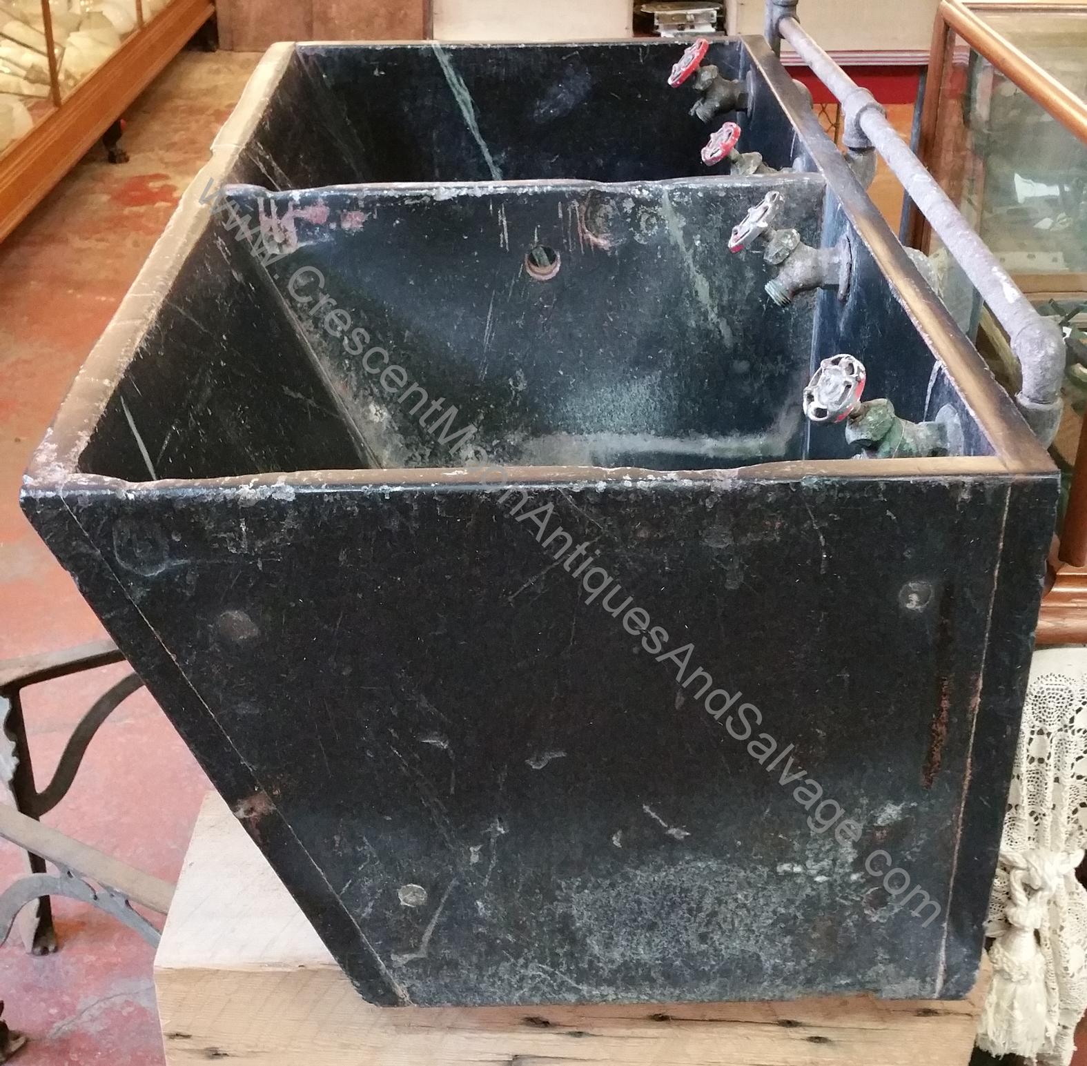 Double Basin Soapstone Sink Crescent Moon Antiques and Salvage